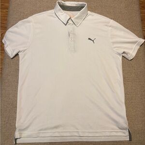 Puma White with Grey Accents Polo